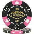 100 Fabulous Las Vegas Tri-Color Poker Chips - $100 Black
