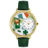 Whimsical Watches Unisex St. Patrick's Day Irish Flag Green Leather Watch #G1224001