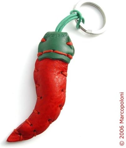 PEPERONCINO - Red Chili Pepper Italian Leather Key Chain