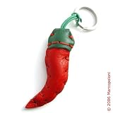 'Peperoncino' - Red Chili Pepper Italian Leather Key Chain