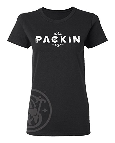 S&W Women's Packin Tee w/ Side Print in Black