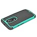 Moto X 2nd Gen Case, MagicMobile [Dual Armor Series] Hybrid Impact Resistant Moto X 2nd Generation Shockproof Tough Case Hard Plastic with Silicone Protective Case for Moto X 2 (2014) [Gray/Turquoise]