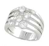 Sterling Silver Stack Style CZ Ring