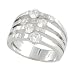 Sterling Silver Stack Style CZ Ring