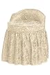 Swivel Vanity Stool With Skirt Lwbk/ivry Dmsk Cherry