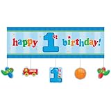 Creative Converting Fun at One Happy First Birthday Boy Party Banner