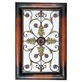 Metal Wall Art Plaq Flower and Leaf Sculpture 36