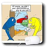 Londons Times Fish Fishing Deep Beneath Cartoons - Fish Ordering Pizza without Anchovies - Mouse Pads