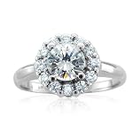 18k White Gold Bridal Natural Diamond Engagement Ring (G, SI2, 1.10 cttw)