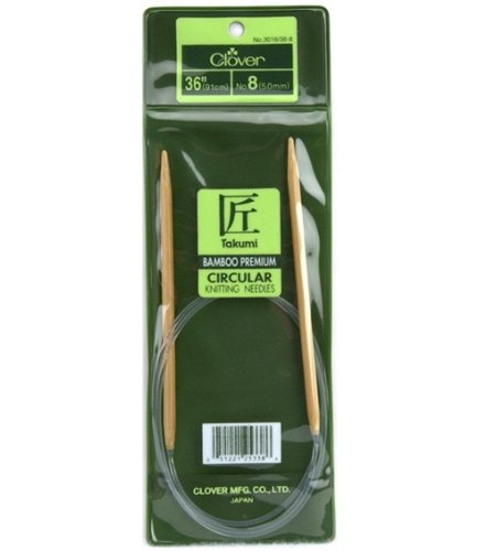 Bamboo Circular Knitting Needles 36''-Size 8