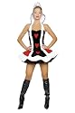 Queen Of Hearts Dress Sexy Adult Halloween Costume Alice In Wonderland Skimpy Naughty Villain Outfit Roma