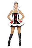 Queen Of Hearts Dress Sexy Adult Halloween Costume Alice In Wonderland Skimpy Naughty Villain Outfit Roma