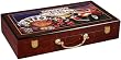 Glossy Wooden Poker Chip Case - Holds 300 Chips, 2 Decks of Playing Cards and Dice