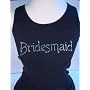 Rhinestone Bridesmaid Tank Tops. Perfect for wearing to all the Pre-Wedding parties and events, such as the Bachelorette Party, Bridal Showers, Engagement Party, and Rehearsal. Available in 5 colors and 5 sizes!