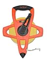Lufkin FE200 Hi-Viz Linear Open Reel Fiberglass Tape - 3/4-inch X 200-foot