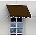 Awntech 8-Feet Dallas Retro Window/Entry Awning, 44-Inch Height by 36-Inch Diameter, Brown