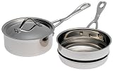  : Innova Tim Love Stainless Steel Copper Bottom 2-Quart Double Boiler Set