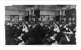Historic Print (L): [Children in geography class viewing stereoscopic photographs]