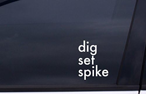 DIG SET SPIKE Sticker 5.5" x 4" WHITE Free Shipping