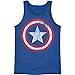 Captain America Distressed Shield Royal Blue Tank Top