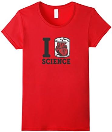 Women's I Heart Science T-Shirt XL Red