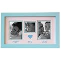 Mom/Dad/Me Frame with 3 Openings - Blue