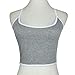 ABC Women Boho Tank Bustier Bra Vest Crop Top Cami (S, Gray)