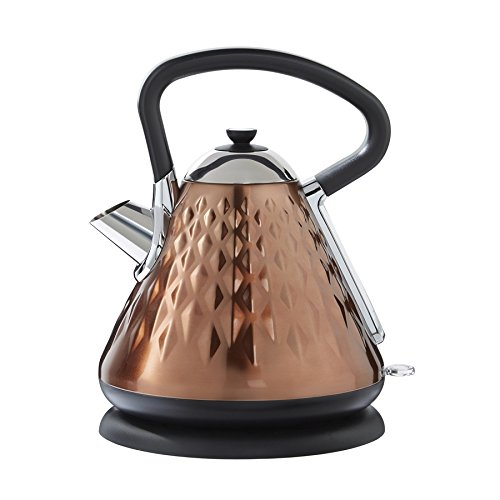 EGL Copper Diamond Pyramid Kettle, 1.7 Litre Capacity, 3000 Watt