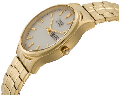Save Big on Sale 25% off Citizen Men\'s BM8452-99P Eco-Drive Flexible Band Gold-Tone Watch FREE Super Saver Shipping