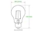 6 Pack Bioluz LED Clear Edison Style Dimmable Filament A19 60 Watt (Uses 7 watts) Soft White (2700K) Light Bulb 6-Pack UL Listed