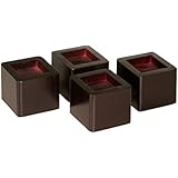 Richards Homewares Wood Bed Lifters, Set of 4 (Espresso)