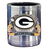Green Bay Packers Stainless Steel Beverage Can Cooler - NFL Football Fan Shop Sports Team Merchandise