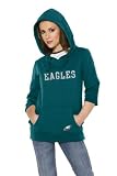 Philadelphia Eagles Women's Laser Cut 3/4 Sleeve Pullover Hoodie - by Alyssa Milano