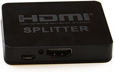 LB1 High Performance New HDMI Splitter Box for Samsung PN51F5500 51-Inch 1080p 600Hz 3D Smart Plasma HDTV Mini HDMI Splitter (1 input to 2 output) Support Full HD and 3D (Up to 1080P/60Hz)