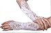 Bettertime White Lace Fingerless Glove for Bridal Wedding Dresses Evening Gloves