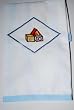 Embroidered Baby Bib - ABC Trimmed in Blue
