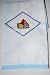 Embroidered Baby Bib - ABC Trimmed in Blue