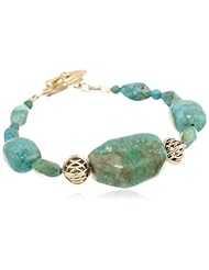 Barse "Windsor" Turquoise Nugget Bronze Toggle Bracelet
