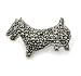 Sterling Silver Marcasite Scottish Terrier Dog Brooch