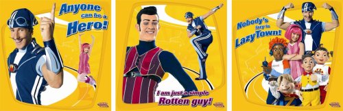 Childrens Toyshop   : Decofun, Lazy Town Art Squares, Self Adhesive, Set of 3