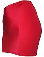 S29 Red Lycra 'Fantasy Store' Brand Micro Mini (12-13 Inch length) Skirt Bodycon Pull-on
