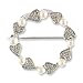 14K White Gold Diamond Circle Pin