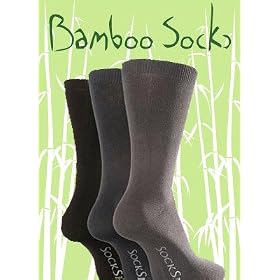 SockShop Mens 3 Pair Plain Bamboo Socks 