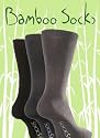 Mens 3 Pair SockShop Plain Bamboo Socks