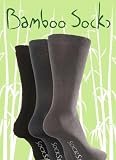 Mens 3 Pair SockShop Plain Bamboo Socks