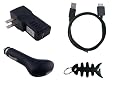 iShoppingdeals- 4 items Premium Accessory Kit includes (Universal Car Charger + Universal Travel Charger + usb straight data cable + Fishbone Style Keychain) for Sony Walkman NWZS615F, S616, S618, S718, S636,S636, S638, S639, E436, E438, S736, S738, S739,A726, A728, A729, A826,A828,A829 Series