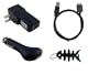 iShoppingdeals- 4 items Premium Accessory Kit includes (Universal Car Charger + Universal Travel Charger + usb straight data cable + Fishbone Style Keychain) for Sony Walkman NWZS615F, S616, S618, S718, S636,S636, S638, S639, E436, E438, S736, S738, S739,