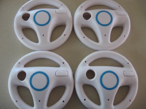 4 Pack Lot Racing Steering Driving Wheel for Nintendo Wii Mario Kart Video Game Mariokart Videogame