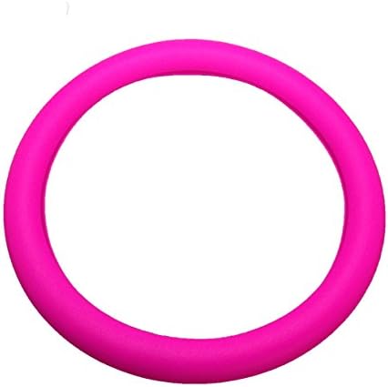 Woncovers Eco Friendly Soft Silicone Car Steering Wheel Cover Protector Case 5 Colors (Rose red)