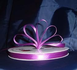 Ribbon - Satin Ribbon- 3/8" Single Face 100 Yards (300 FT) - Purple - Sewing - Craft - Wedding Favors